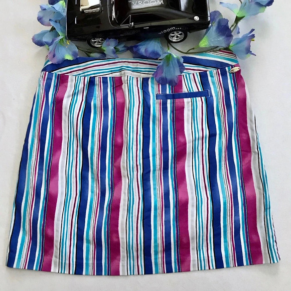 Greg Norman Striped Skort Women 8 - Picture 6 of 10